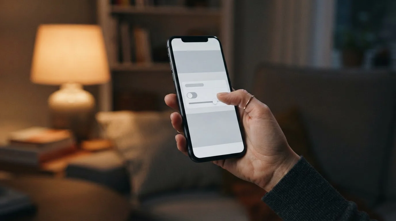 Hand setting a spending limit on a plain mobile account settings screen