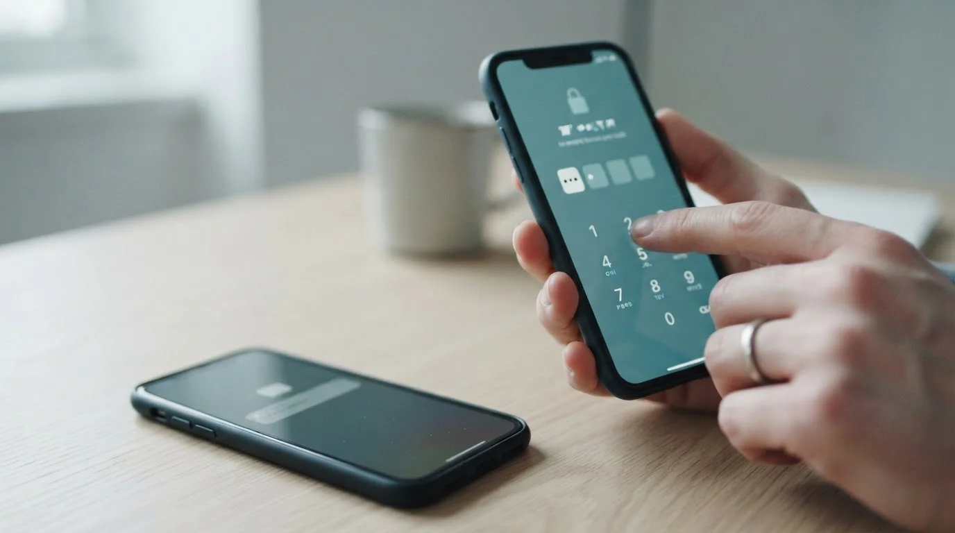 Hand entering a one-time code from a text message into a plain payment screen on a smartphone